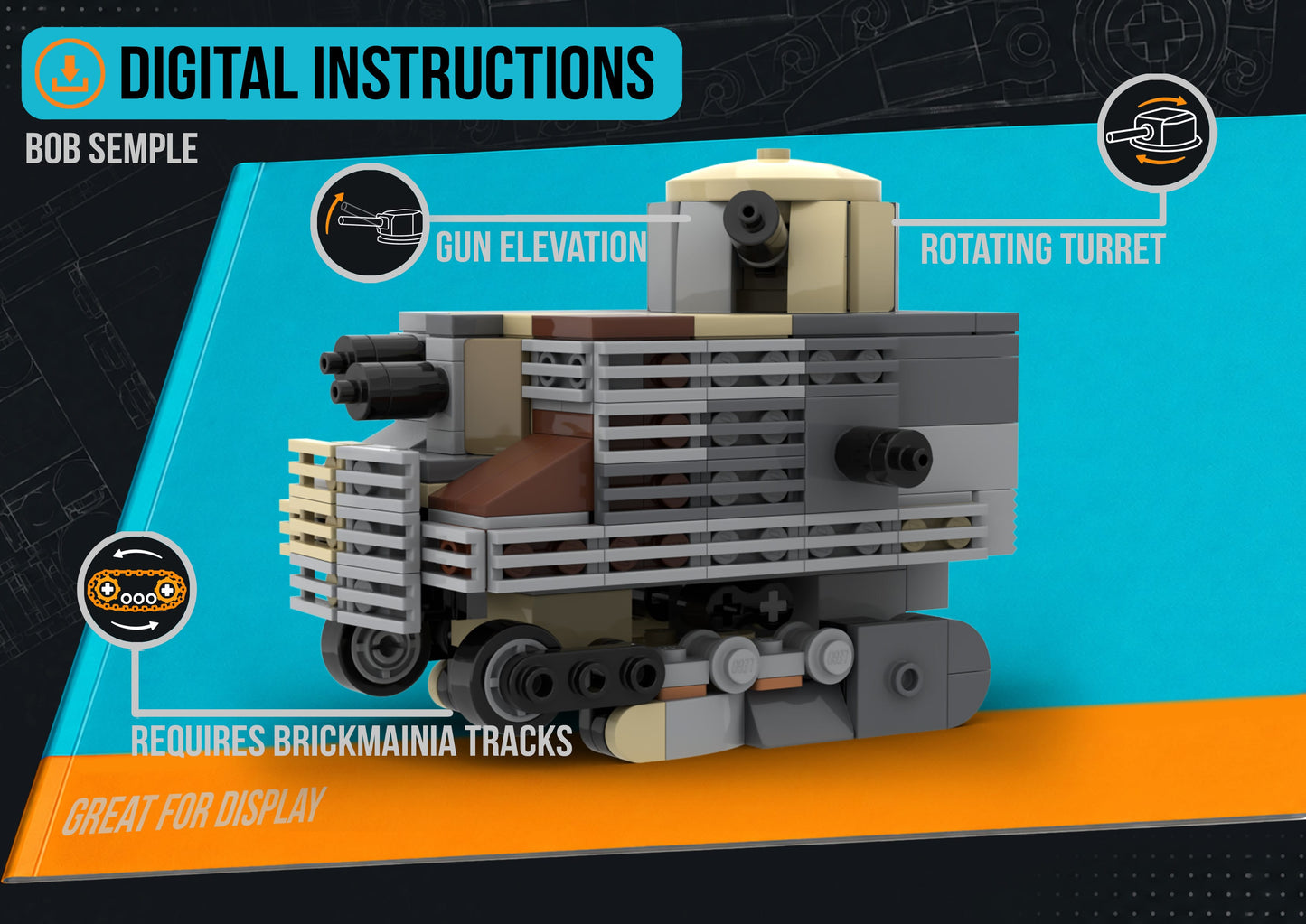 Bob Semple - DIGITAL INSTRUCTIONS ONLY (No Physical Kit, No Bricks Included)