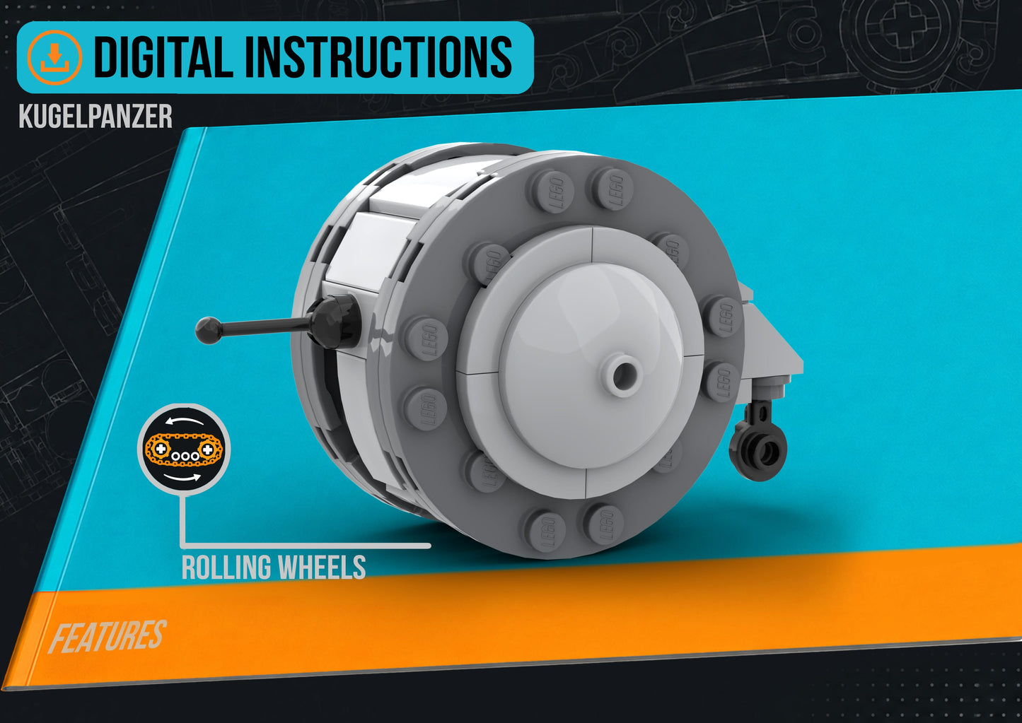 Kugelpanzer - DIGITAL INSTRUCTIONS ONLY (No Physical Kit, No Bricks Included)