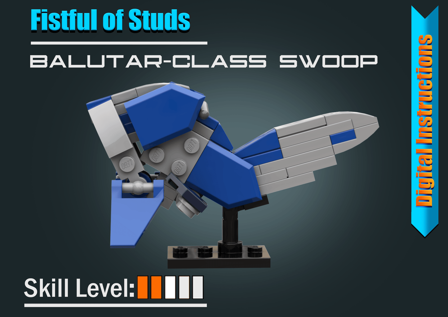 Mandalorian Swoop Bike - DIGITAL INSTRUCTIONS ONLY (No Physical Kit, No Bricks Included)
