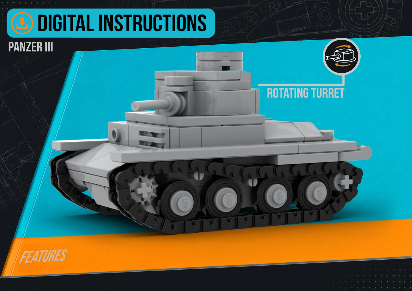 Sd.kfz.140 Panzer 38t - DIGITAL INSTRUCTIONS ONLY (No Physical Kit, No Bricks Included)