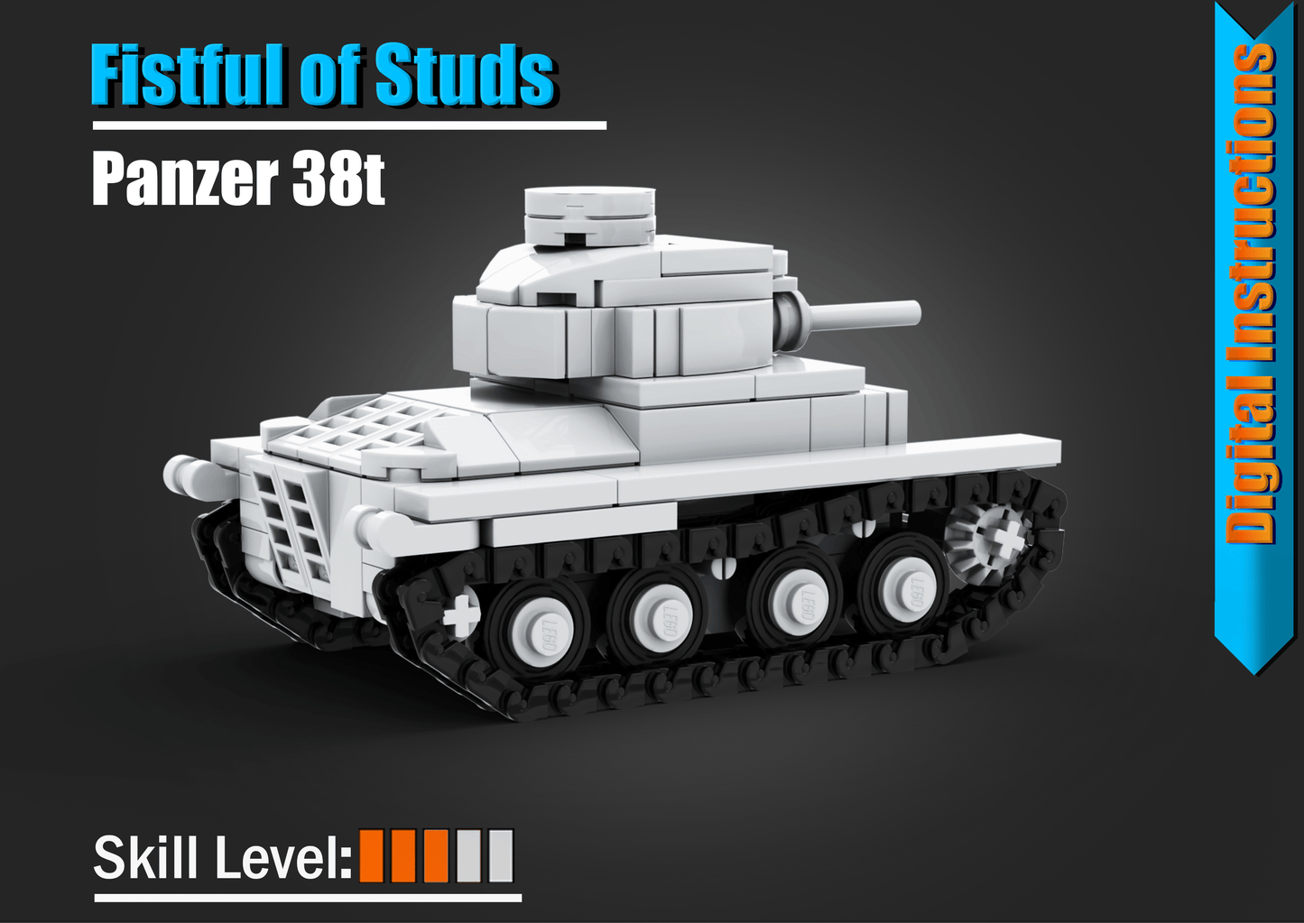 Sd.kfz.140 Panzer 38t - DIGITAL INSTRUCTIONS ONLY (No Physical Kit, No Bricks Included)
