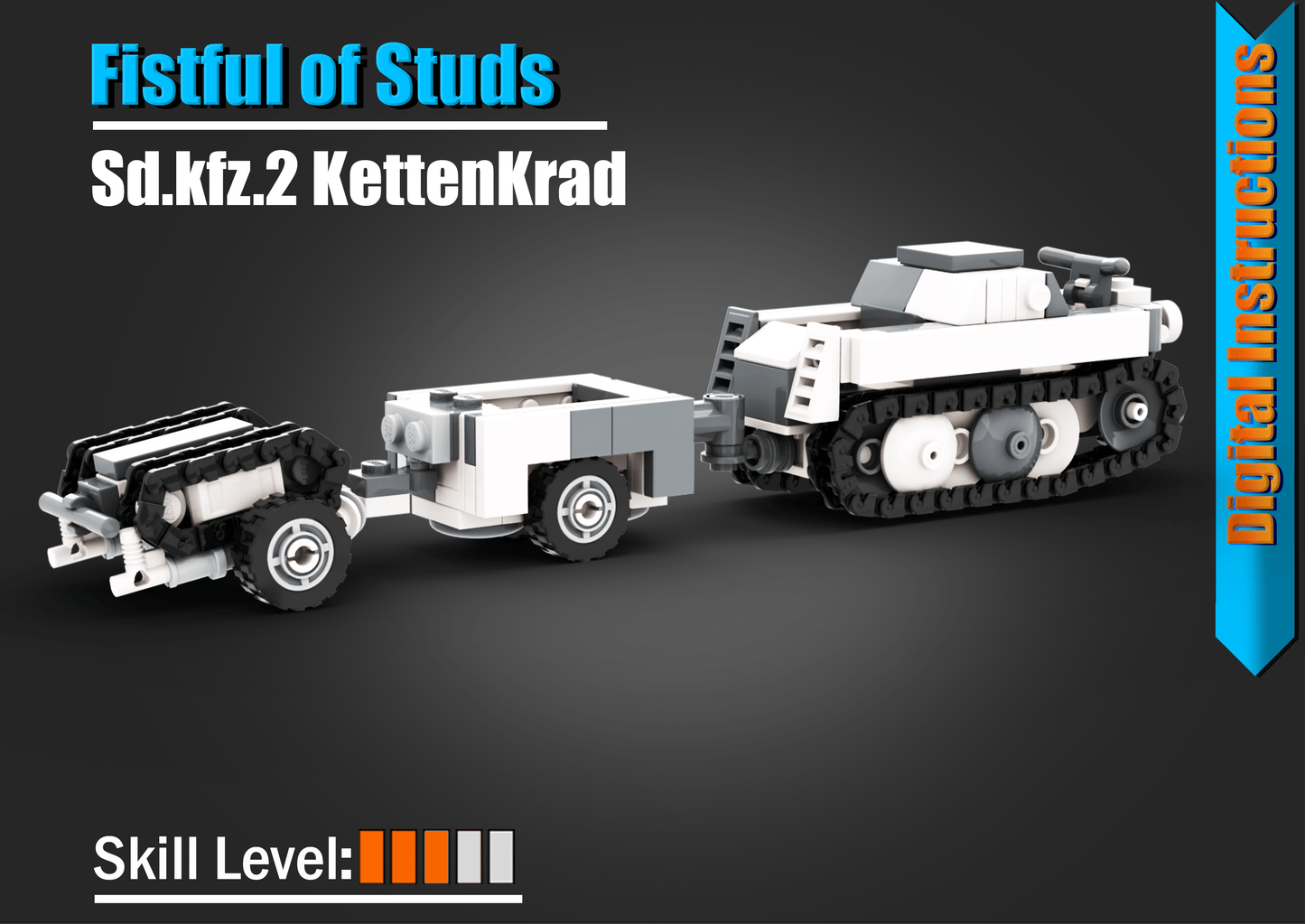 Sd.kfz.2 Kettenkrad - DIGITAL INSTRUCTIONS ONLY (No Physical Kit, No Bricks Included)