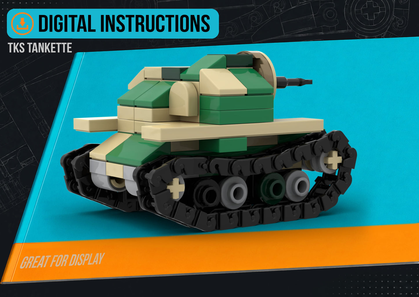 Tks Tankette - DIGITAL INSTRUCTIONS ONLY (No Physical Kit, No Bricks Included)