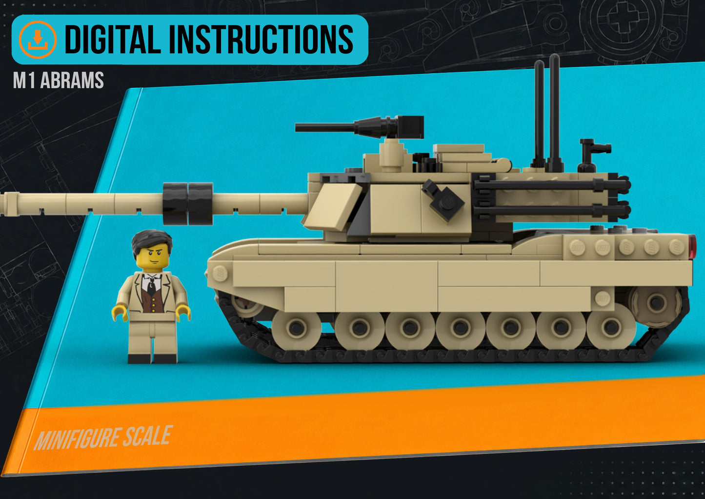 M1 Abrams - DIGITAL INSTRUCTIONS ONLY (No Physical Kit, No Bricks Included)