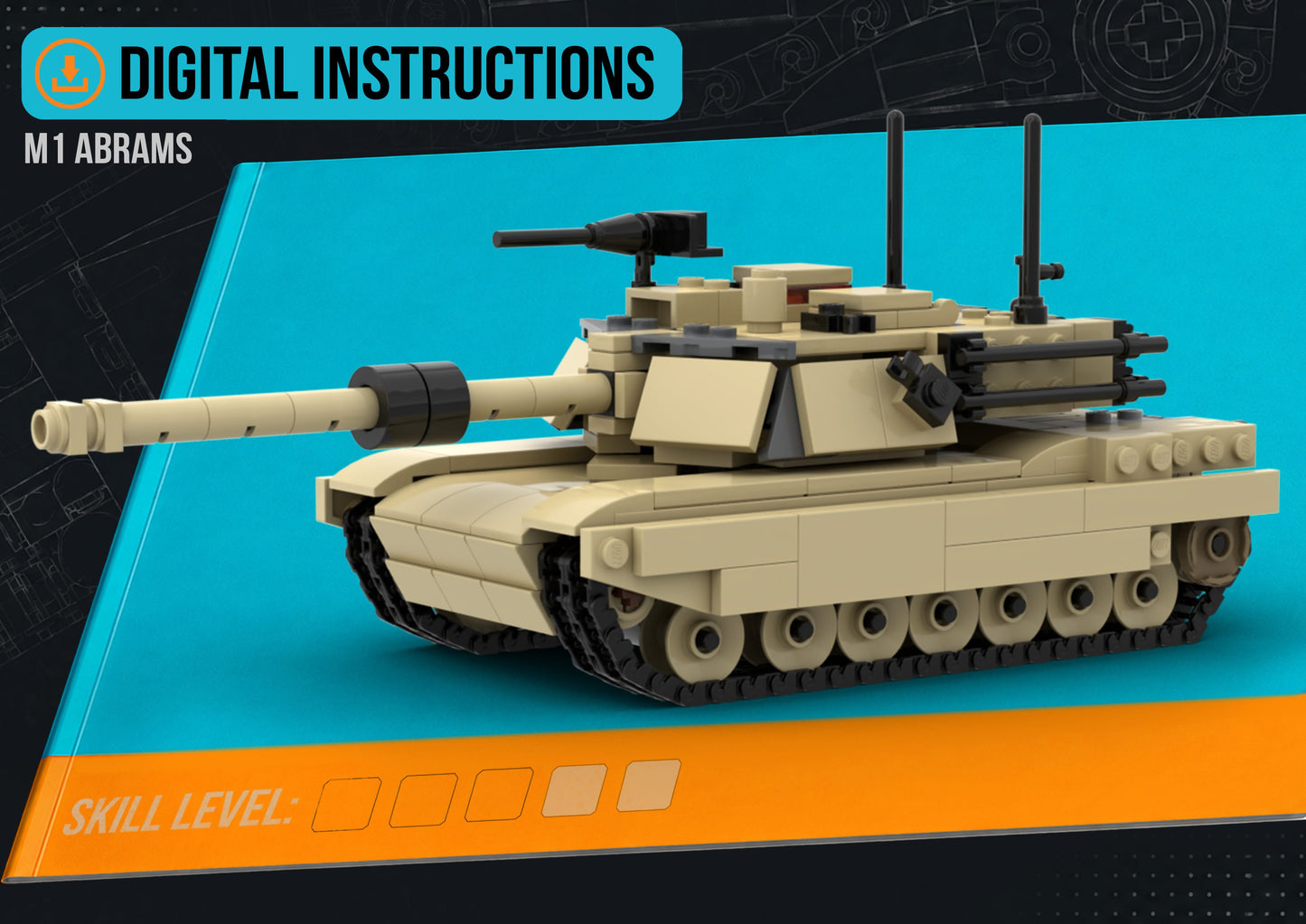 M1 Abrams - DIGITAL INSTRUCTIONS ONLY (No Physical Kit, No Bricks Included)