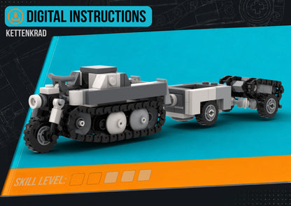 Sd.kfz.2 Kettenkrad - DIGITAL INSTRUCTIONS ONLY (No Physical Kit, No Bricks Included)