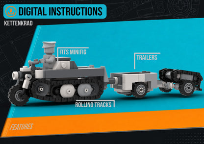 Sd.kfz.2 Kettenkrad - DIGITAL INSTRUCTIONS ONLY (No Physical Kit, No Bricks Included)