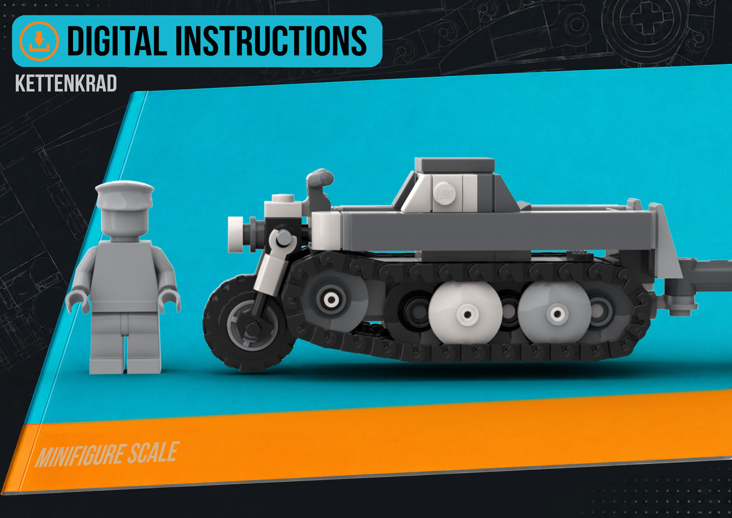 Sd.kfz.2 Kettenkrad - DIGITAL INSTRUCTIONS ONLY (No Physical Kit, No Bricks Included)