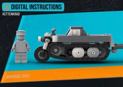Sd.kfz.2 Kettenkrad - DIGITAL INSTRUCTIONS ONLY (No Physical Kit, No Bricks Included)