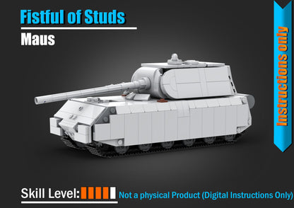 Maus - DIGITAL INSTRUCTIONS ONLY (No Physical Kit, No Bricks Included)