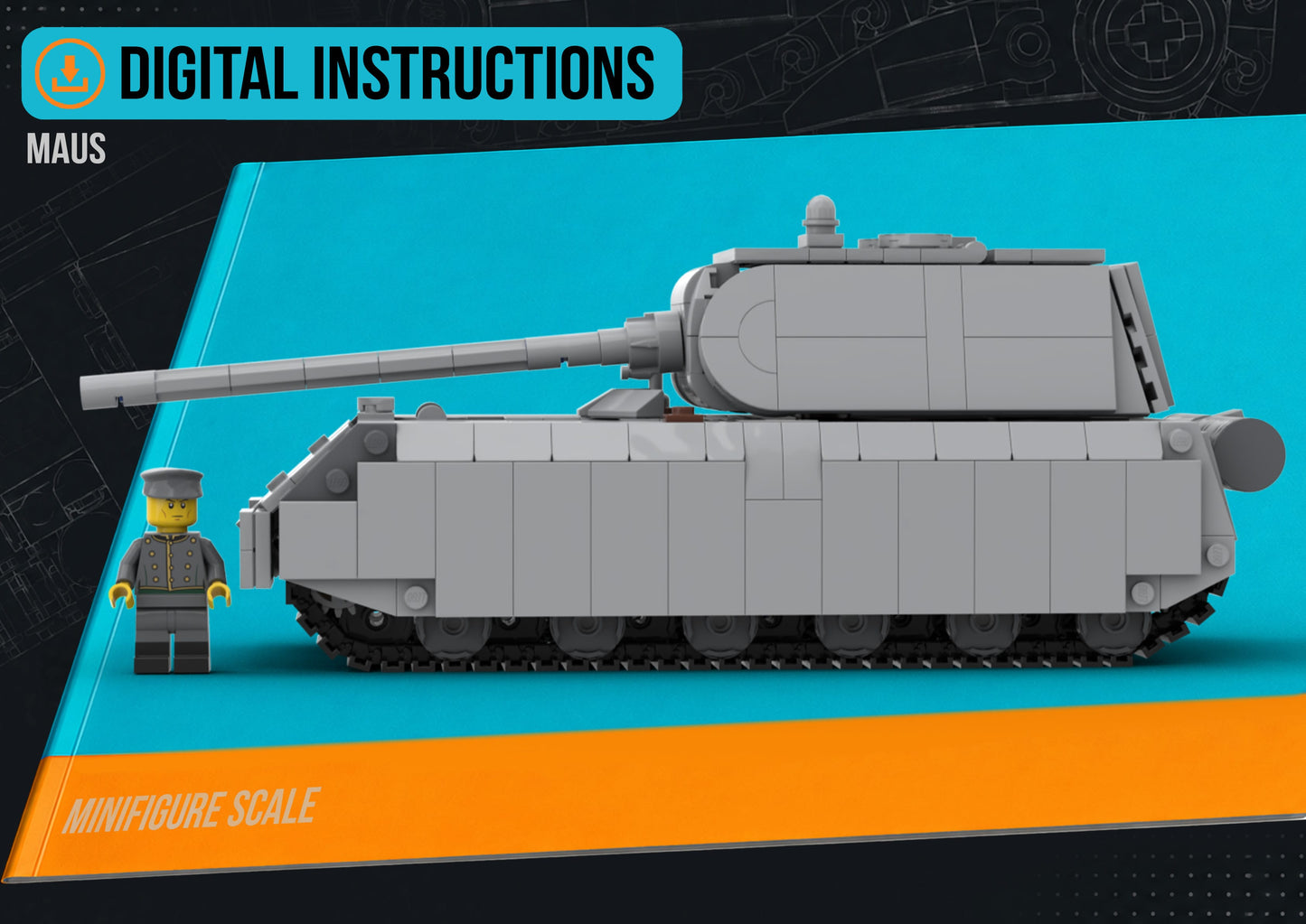Maus - DIGITAL INSTRUCTIONS ONLY (No Physical Kit, No Bricks Included)