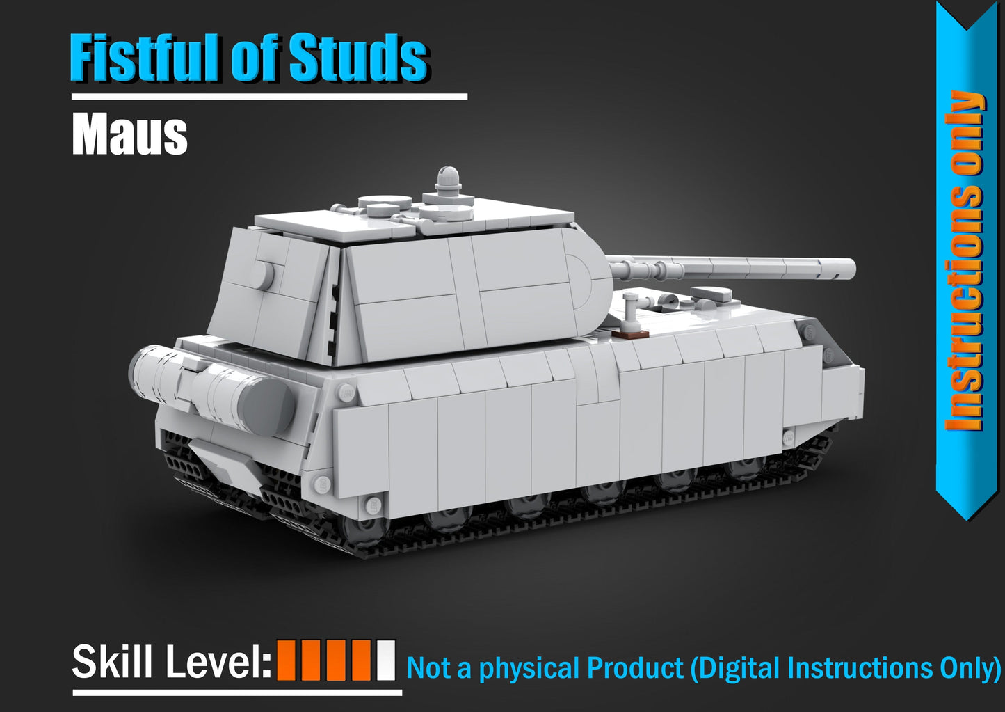 Maus - DIGITAL INSTRUCTIONS ONLY (No Physical Kit, No Bricks Included)