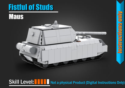 Maus - DIGITAL INSTRUCTIONS ONLY (No Physical Kit, No Bricks Included)
