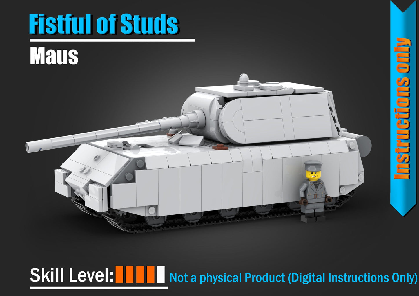 Maus - DIGITAL INSTRUCTIONS ONLY (No Physical Kit, No Bricks Included)