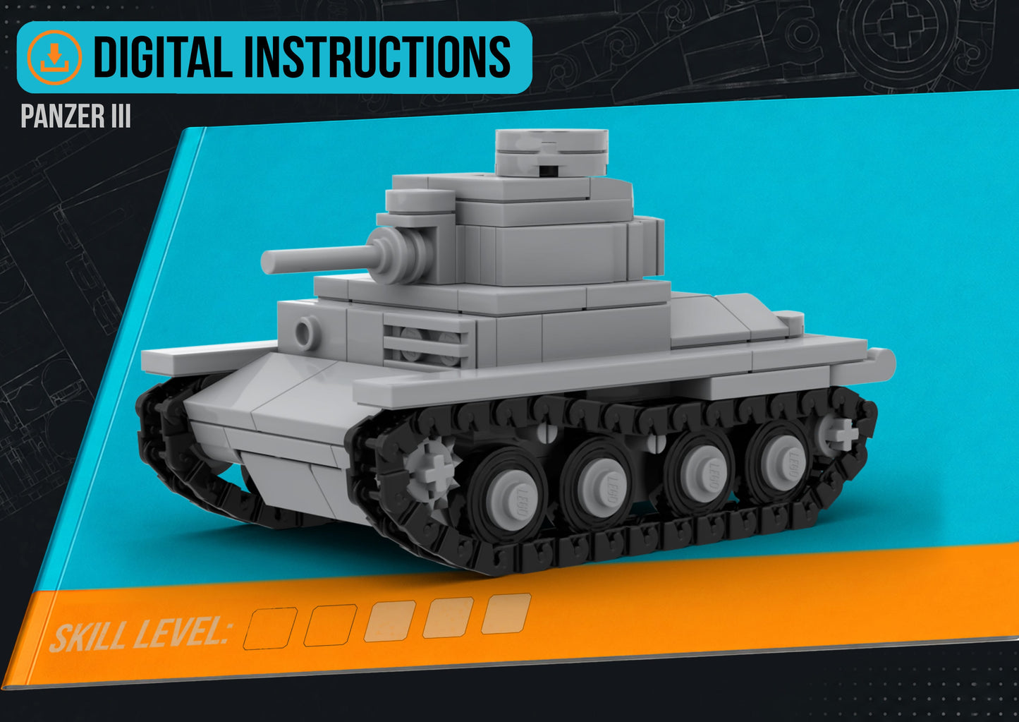 Sd.kfz.140 Panzer 38t - DIGITAL INSTRUCTIONS ONLY (No Physical Kit, No Bricks Included)