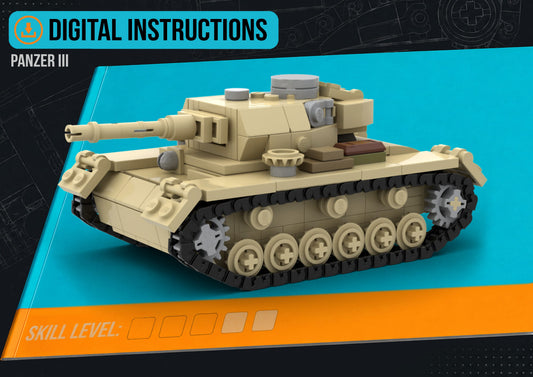 Sd.Kfz.141 Panzer III Ausf.G - DIGITAL INSTRUCTIONS ONLY (No Physical Kit, No Bricks Included)