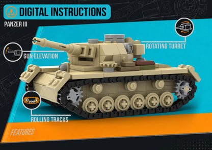 Sd.Kfz.141 Panzer III Ausf.G - DIGITAL INSTRUCTIONS ONLY (No Physical Kit, No Bricks Included)