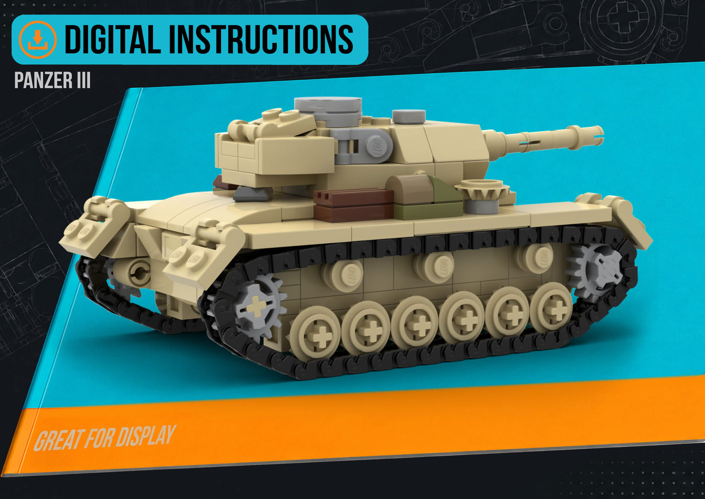 Sd.Kfz.141 Panzer III Ausf.G - DIGITAL INSTRUCTIONS ONLY (No Physical Kit, No Bricks Included)