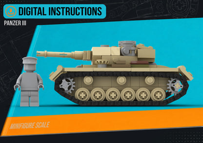 Sd.Kfz.141 Panzer III Ausf.G - DIGITAL INSTRUCTIONS ONLY (No Physical Kit, No Bricks Included)