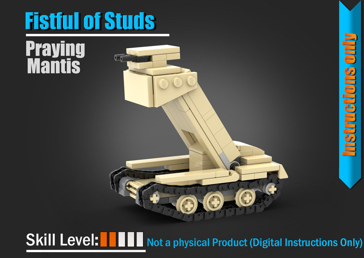Praying Mantis Tank - DIGITAL INSTRUCTIONS ONLY (No Physical Kit, No Bricks Included)