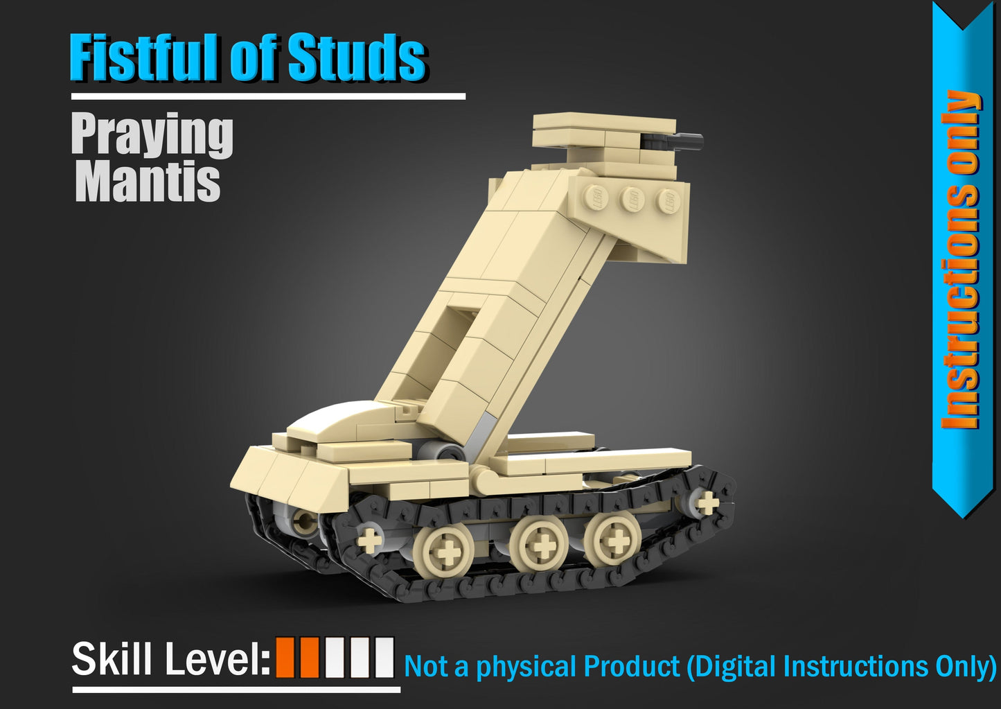 Praying Mantis Tank - DIGITAL INSTRUCTIONS ONLY (No Physical Kit, No Bricks Included)