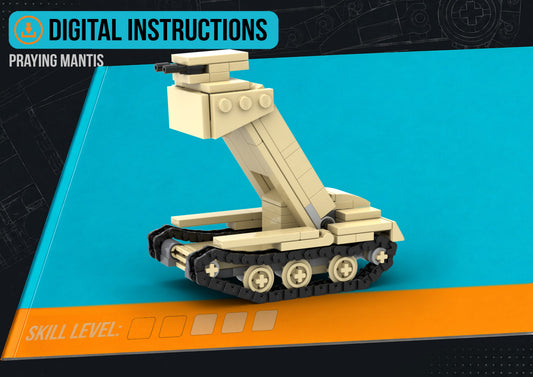 Praying Mantis Tank - DIGITAL INSTRUCTIONS ONLY (No Physical Kit, No Bricks Included)