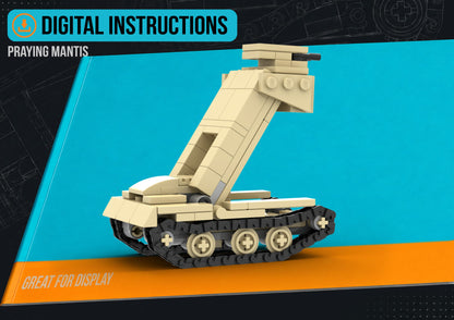 Praying Mantis Tank - DIGITAL INSTRUCTIONS ONLY (No Physical Kit, No Bricks Included)