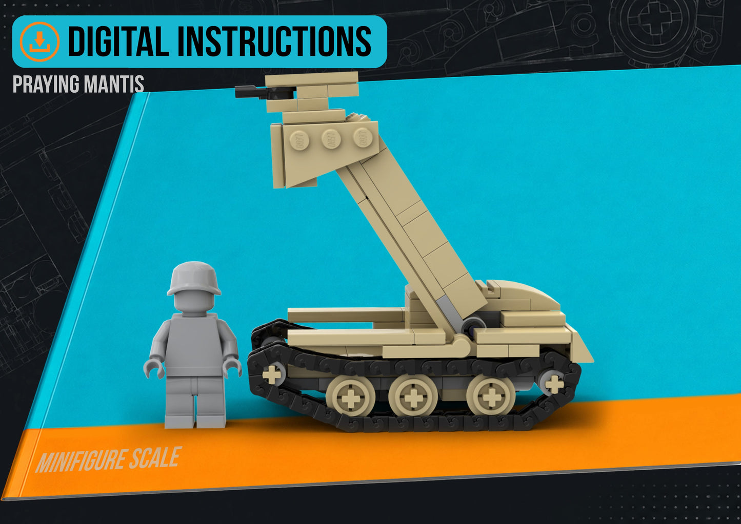 Praying Mantis Tank - DIGITAL INSTRUCTIONS ONLY (No Physical Kit, No Bricks Included)
