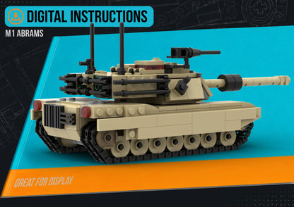 M1 Abrams - DIGITAL INSTRUCTIONS ONLY (No Physical Kit, No Bricks Included)