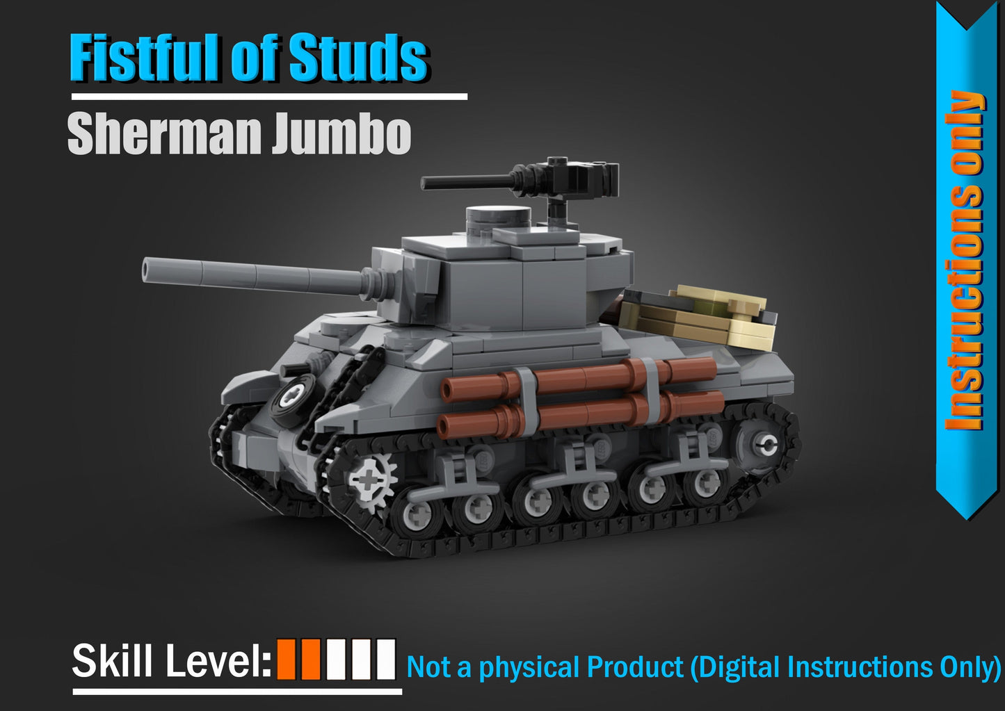 Sherman Jumbo - DIGITAL INSTRUCTIONS ONLY (No Physical Kit, No Bricks Included)