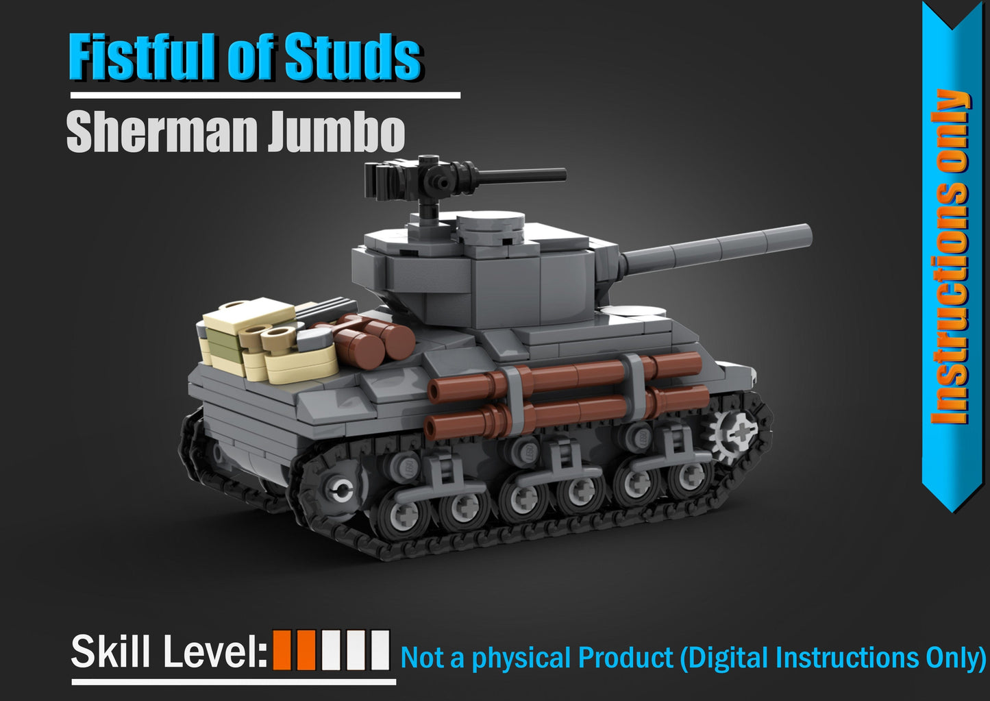 Sherman Jumbo - DIGITAL INSTRUCTIONS ONLY (No Physical Kit, No Bricks Included)