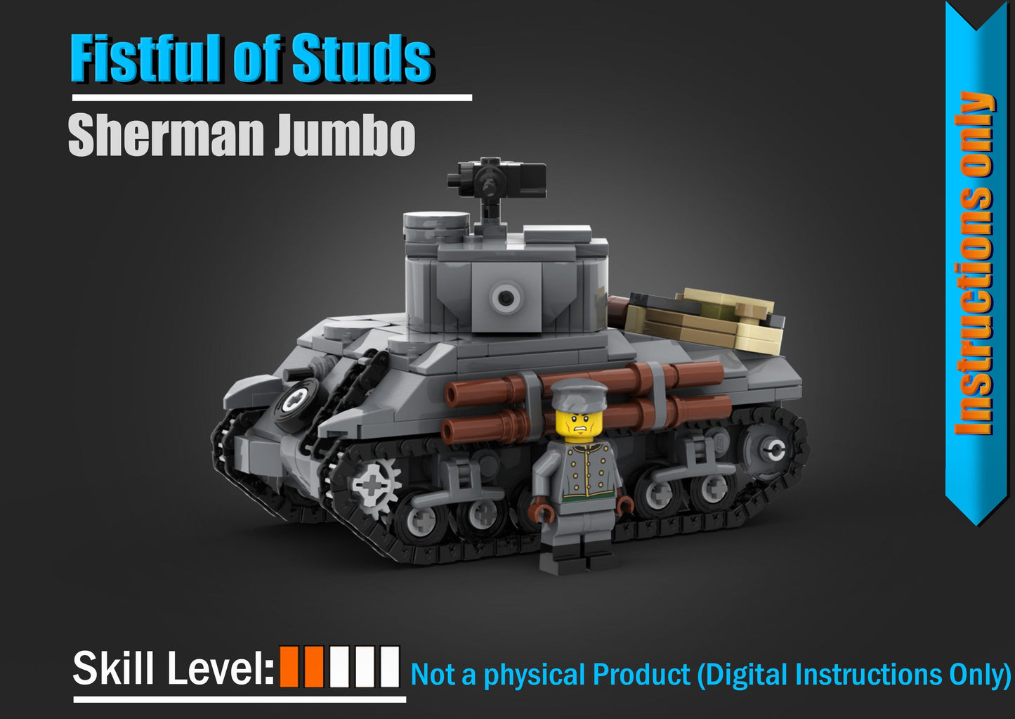 Sherman Jumbo - DIGITAL INSTRUCTIONS ONLY (No Physical Kit, No Bricks Included)