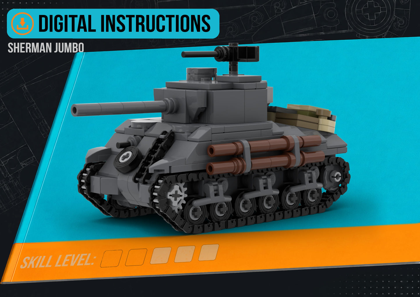 Sherman Jumbo - DIGITAL INSTRUCTIONS ONLY (No Physical Kit, No Bricks Included)