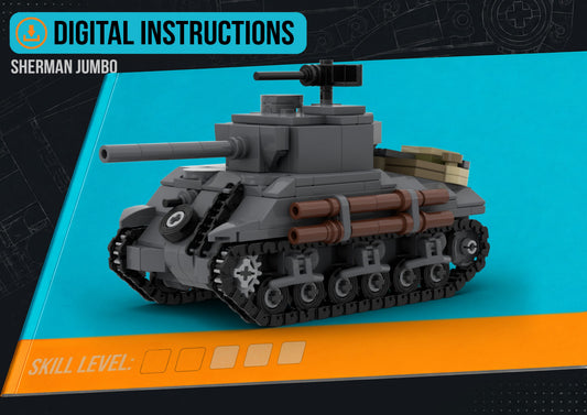 Sherman Jumbo - DIGITAL INSTRUCTIONS ONLY (No Physical Kit, No Bricks Included)