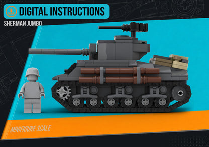 Sherman Jumbo - DIGITAL INSTRUCTIONS ONLY (No Physical Kit, No Bricks Included)