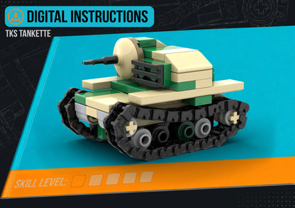 Tks Tankette - DIGITAL INSTRUCTIONS ONLY (No Physical Kit, No Bricks Included)