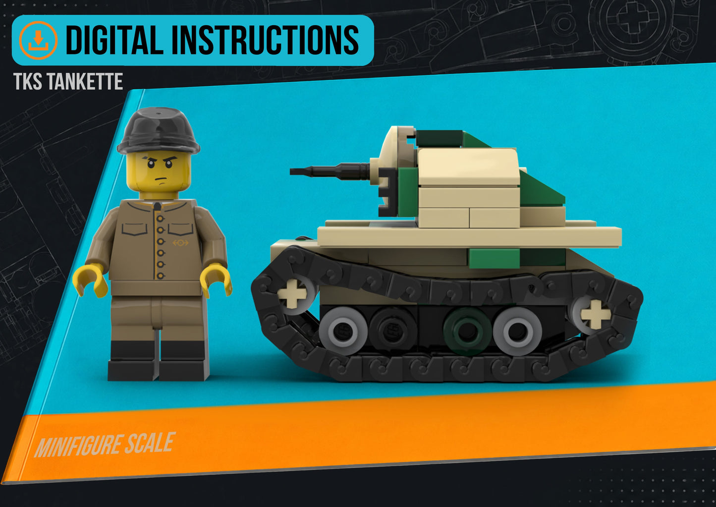 Tks Tankette - DIGITAL INSTRUCTIONS ONLY (No Physical Kit, No Bricks Included)