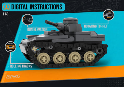 T-60 Light Tank - DIGITAL INSTRUCTIONS ONLY (No Physical Kit, No Bricks Included)